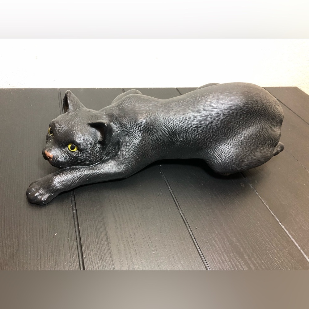 VINTAGE CHALK BLACK STALKING CAT UNIVERSAL STATUARY 1989 USA 912 - Picture 2 of 10